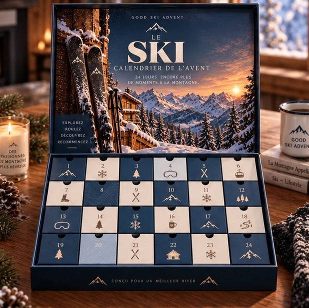 Le Calendrier de l'Avent Ski - coffret ouvert, 24 portes