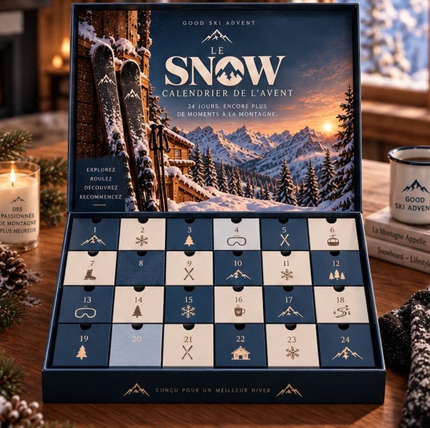Le Calendrier de l'Avent Snow - coffret ouvert, 24 portes